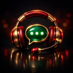 Play99exch 24-7 WhatsApp VIP Support 3D golden headset icon